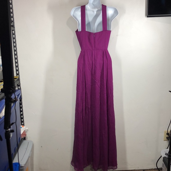J.Crew purple long silk gown size 4 - Picture 8 of 11